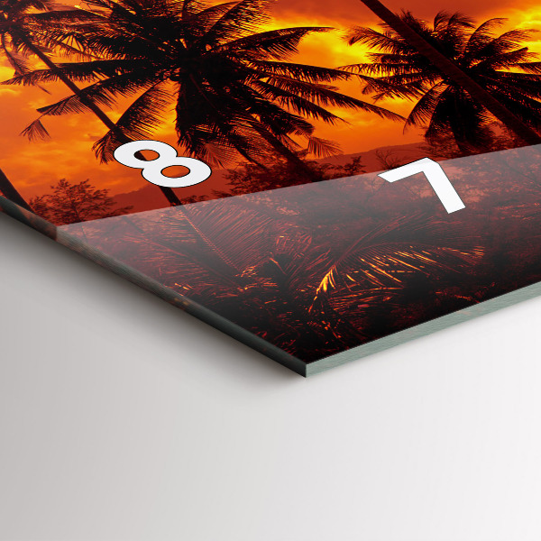 Horizontální hodiny na skle Thajsko Pláž Klong Prao