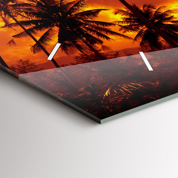 Horizontální hodiny na skle Thajsko Pláž Klong Prao