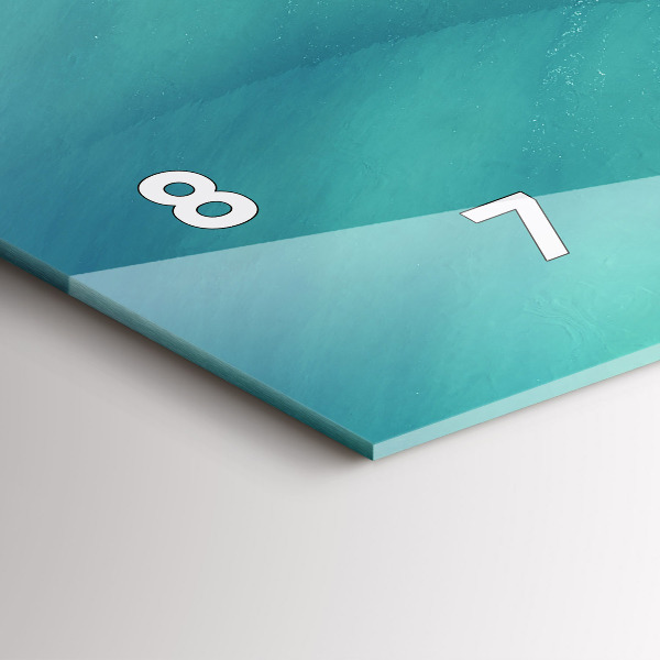 Horizontální skleněné hodiny na stěnu Srdcový ostrov