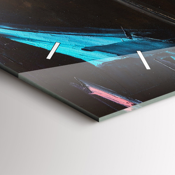 Horizontální skleněné hodiny na stěnu Portrét ženy