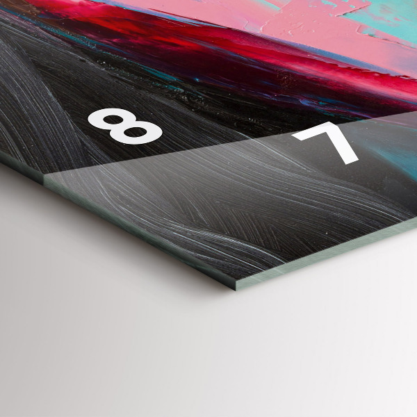 Horizontální skleněné hodiny na stěnu Barevná tvář ženy