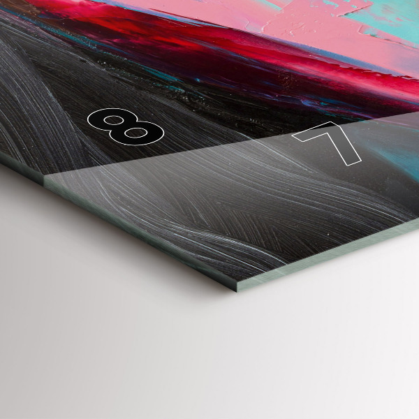 Horizontální skleněné hodiny na stěnu Barevná tvář ženy