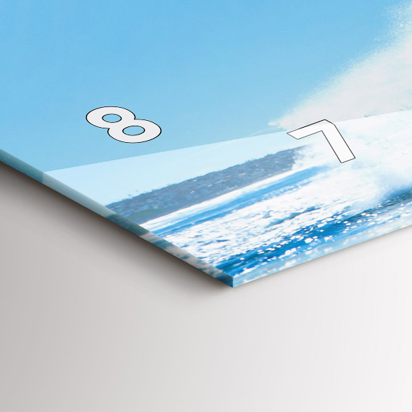 Horizontální hodiny na skle Surfování na Havaji