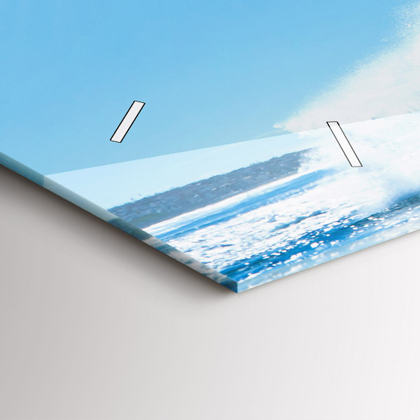 Horizontální hodiny na skle Surfování na Havaji