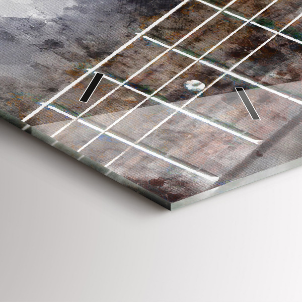 Horizontální skleněné hodiny na stěnu Kytara