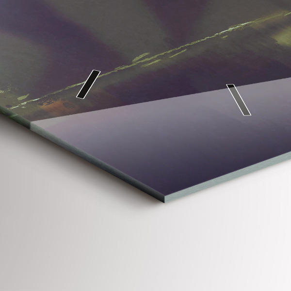 Horizontální skleněné hodiny na stěnu Lidé s deštníky