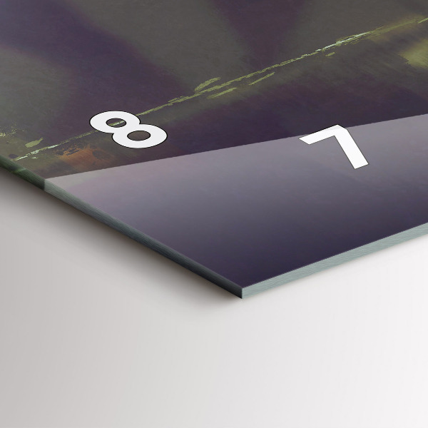 Horizontální skleněné hodiny na stěnu Lidé s deštníky