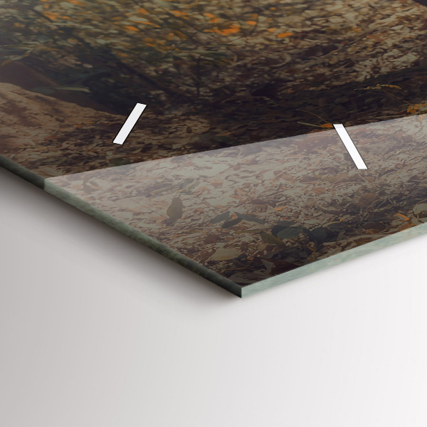 Horizontální skleněné hodiny na stěnu Mnich vedoucí slony