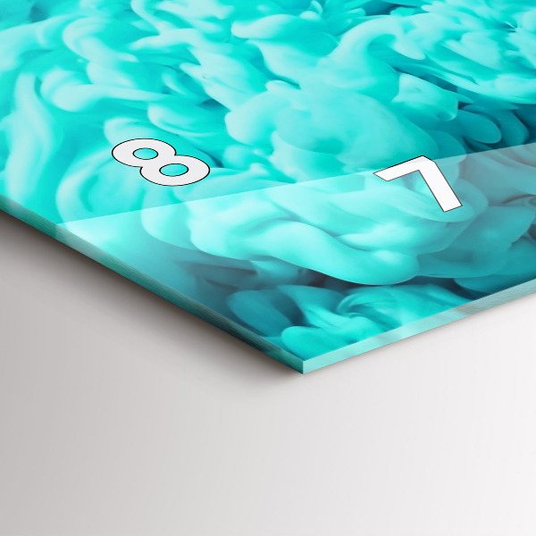 Horizontální skleněné hodiny na stěnu Moderní umění - skvrny