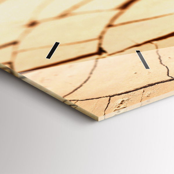 Horizontální hodiny na skle Rostlina v suché zemi