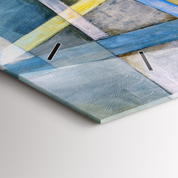 Horizontální hodiny na skle Impresionistická malba