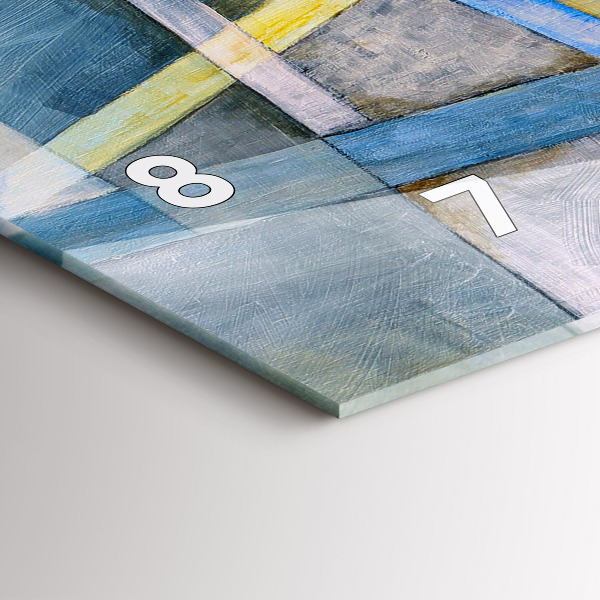 Horizontální hodiny na skle Impresionistická malba