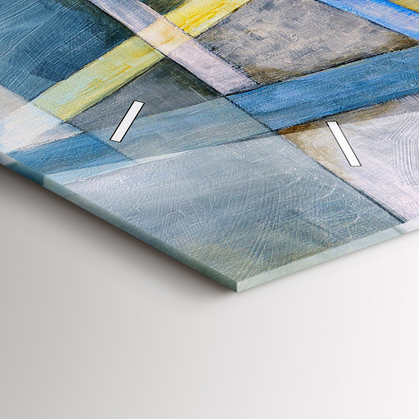 Horizontální hodiny na skle Impresionistická malba