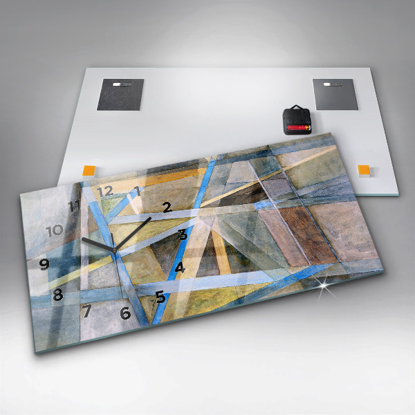 Horizontální hodiny na skle Impresionistická malba
