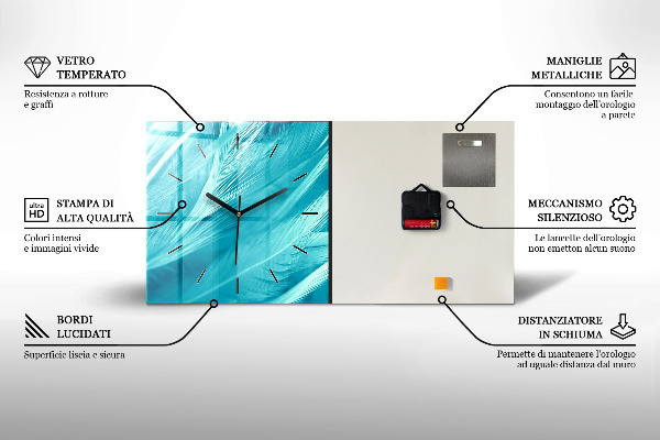 Horizontální hodiny na skle Zvířata Západ slunce