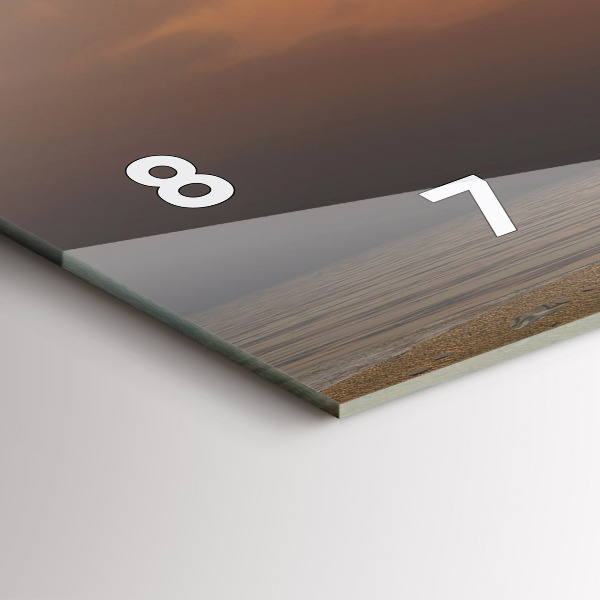 Horizontální hodiny na skle Zvířata Západ slunce