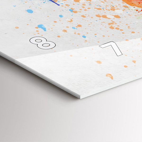 Horizontální hodiny na skle Mapa světa na papíře