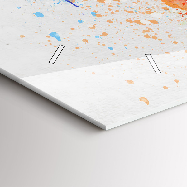 Horizontální hodiny na skle Mapa světa na papíře