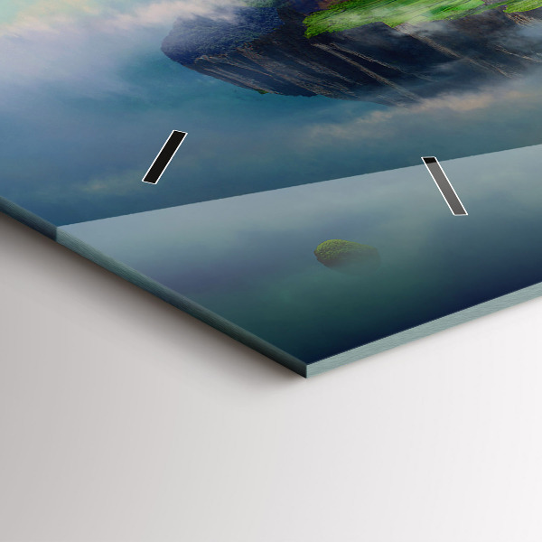 Horizontální hodiny na skle Čínské fantasy scény