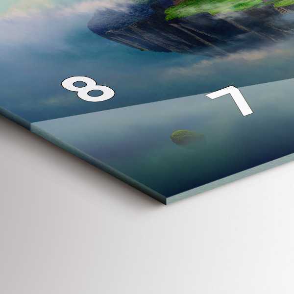 Horizontální hodiny na skle Čínské fantasy scény