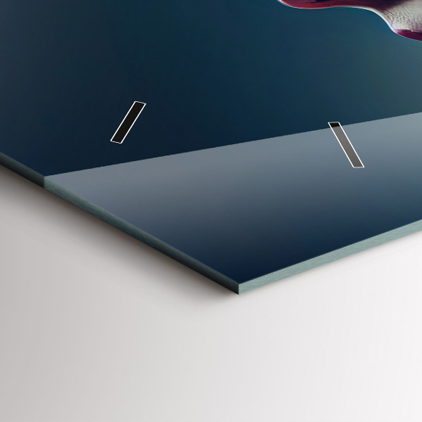 Horizontální skleněné hodiny na stěnu Emocionální abstraktní žena