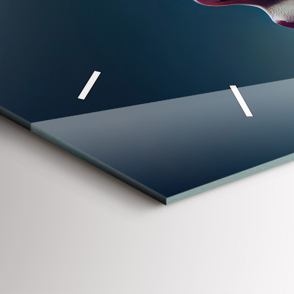 Horizontální skleněné hodiny na stěnu Emocionální abstraktní žena