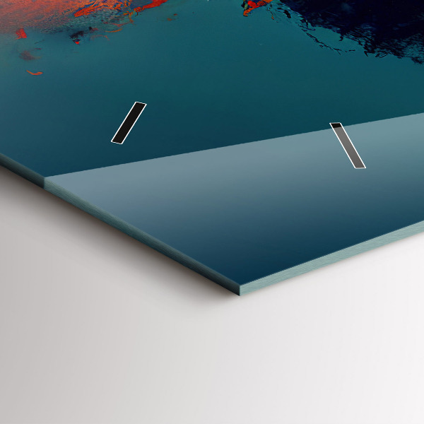 Horizontální skleněné hodiny na stěnu Futuristický virtuální svět