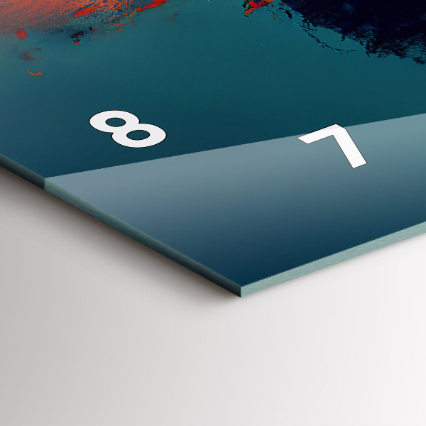 Horizontální skleněné hodiny na stěnu Futuristický virtuální svět