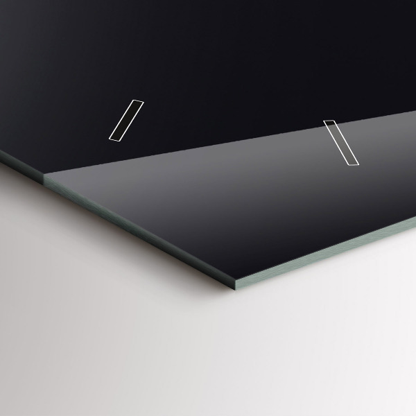 Horizontální skleněné hodiny na stěnu Futuristická vlna