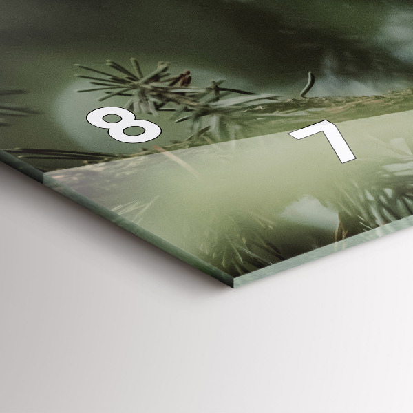 Horizontální skleněné hodiny na stěnu Veverka a divoká zvěř