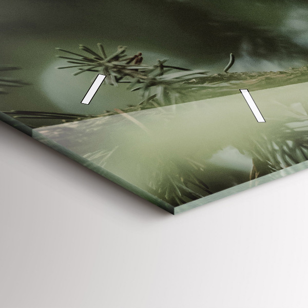 Horizontální skleněné hodiny na stěnu Veverka a divoká zvěř