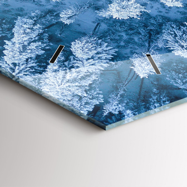 Horizontální skleněné hodiny na stěnu Les z ptačí perspektivy Dron