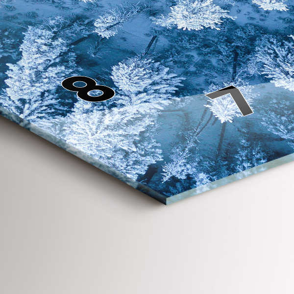 Horizontální skleněné hodiny na stěnu Les z ptačí perspektivy Dron