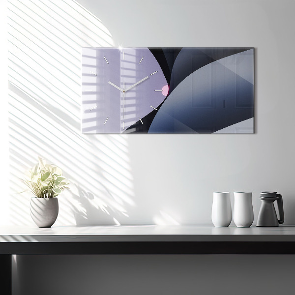 Horizontální hodiny na skle Abstraktní slunce