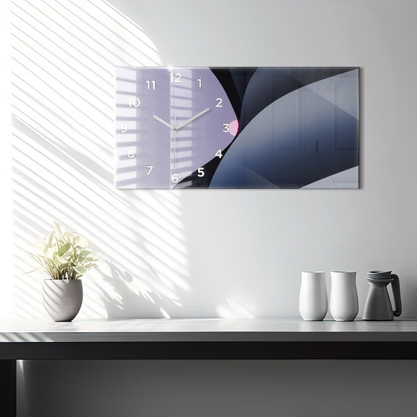 Horizontální hodiny na skle Abstraktní slunce