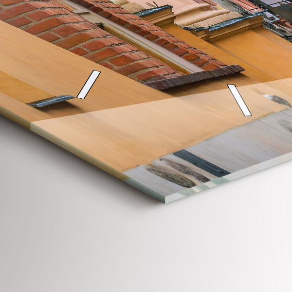 Horizontální skleněné hodiny na stěnu Staré město ve Varšavě