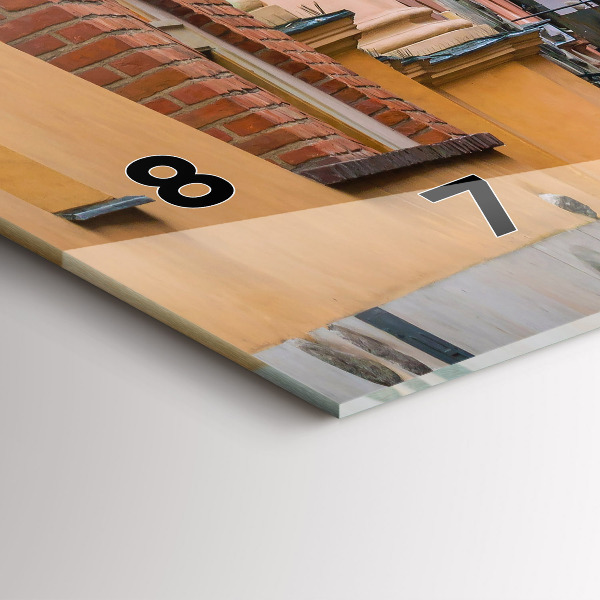 Horizontální skleněné hodiny na stěnu Staré město ve Varšavě