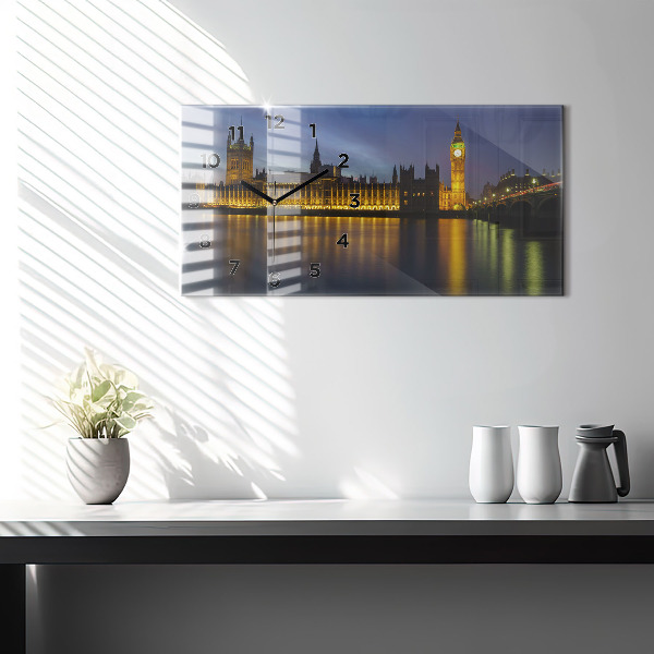 Horizontální skleněné hodiny na stěnu Winchesterský palác v Londýně