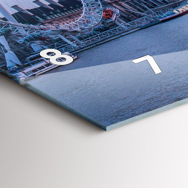 Horizontální skleněné hodiny na stěnu Panorama London Eye