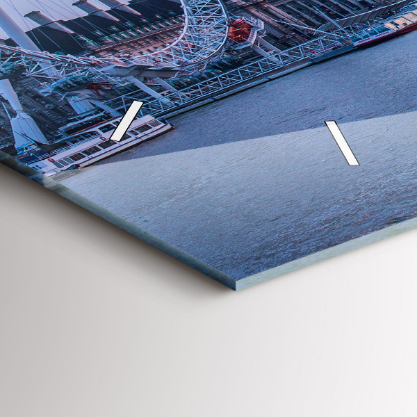 Horizontální skleněné hodiny na stěnu Panorama London Eye