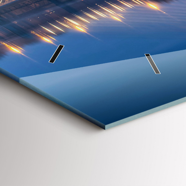 Horizontální hodiny na skle Most Rędziński Wroclaw