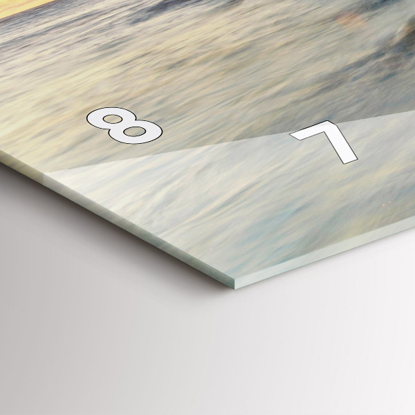 Horizontální hodiny na skle Maják a Baltské moře