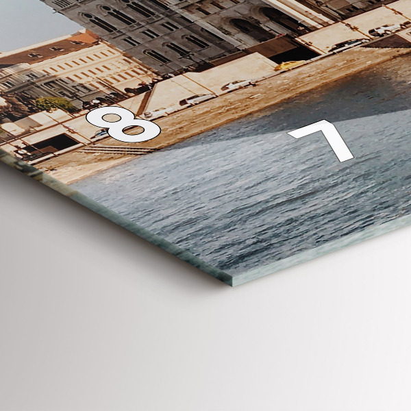 Horizontální skleněné hodiny na stěnu Parlament v Budapešti