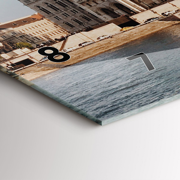 Horizontální skleněné hodiny na stěnu Parlament v Budapešti