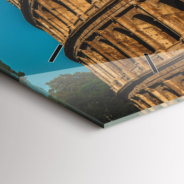 Horizontální skleněné hodiny na stěnu Koloseum v Itálii