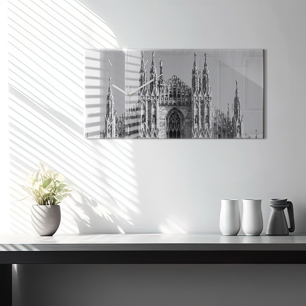 Horizontální skleněné hodiny na stěnu Katedrála Duomo Di Milano