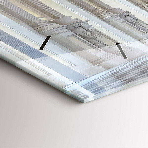 Horizontální skleněné hodiny na stěnu Muzeum La Veneria Reale