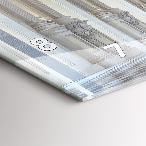 Horizontální skleněné hodiny na stěnu Muzeum La Veneria Reale