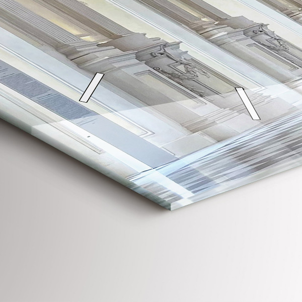 Horizontální skleněné hodiny na stěnu Muzeum La Veneria Reale