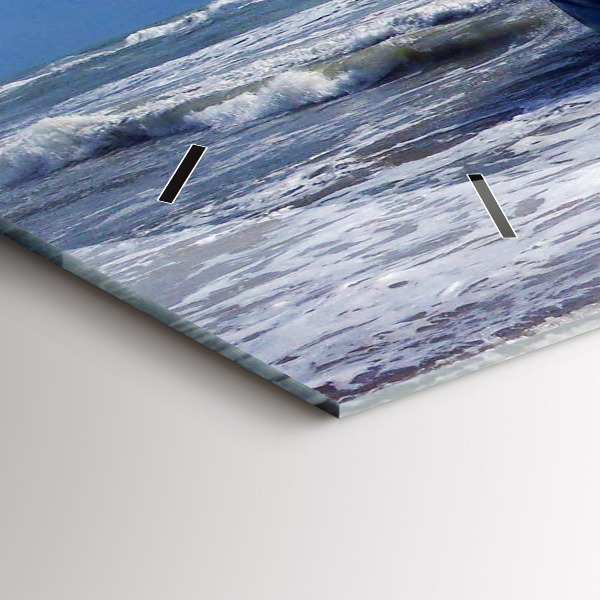 Horizontální skleněné hodiny na stěnu Potopené vodní plavidlo